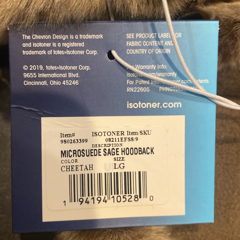Isotoner Microsuede Sage Hoodback Cheetah 🐆 Slippers - Picture 7 of 7